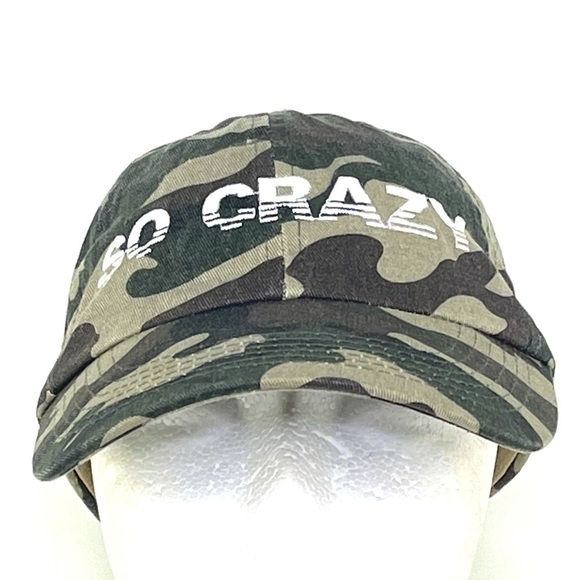 So Crazy Camo Embroidered Adjustable Baseball Cap - Picture 1 of 7